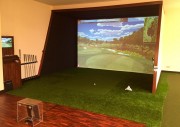 akrylkasse golfsimulator opstilling